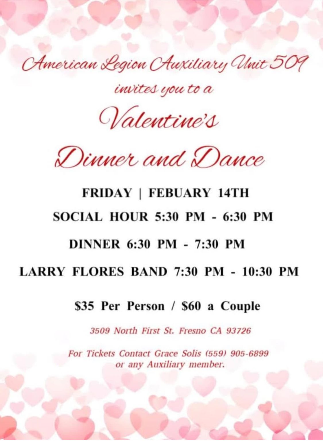 American Legion Auxiliary - Valentine's Day Dinner & Dance 