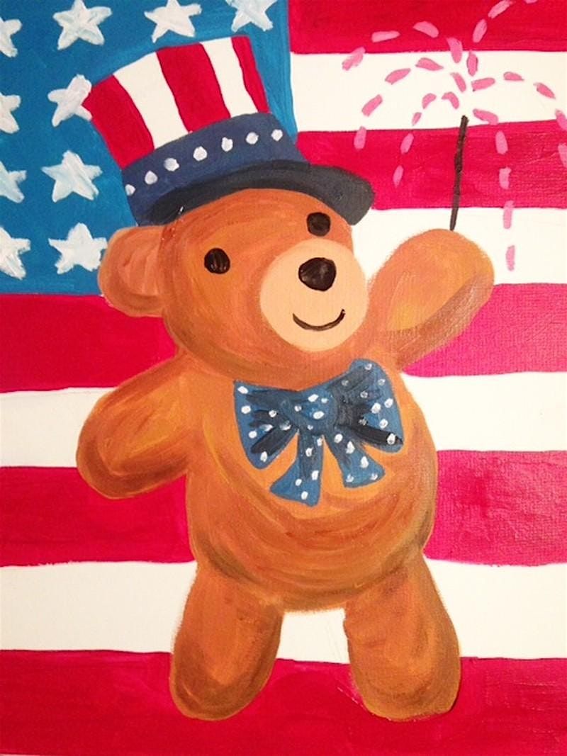 Kids Red White And Blue Bear