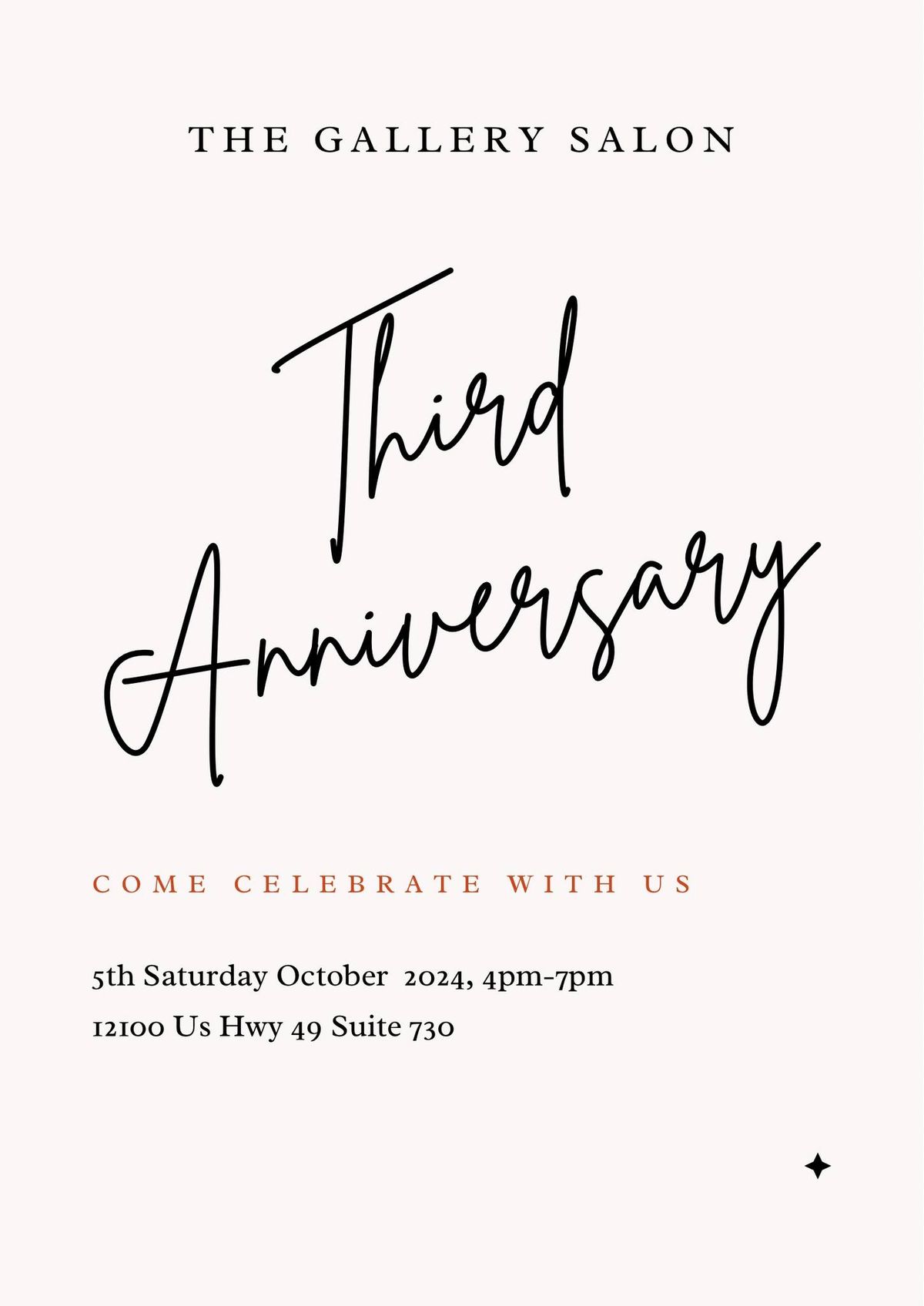 Third Anniversary Celebration for The Gallery Salon