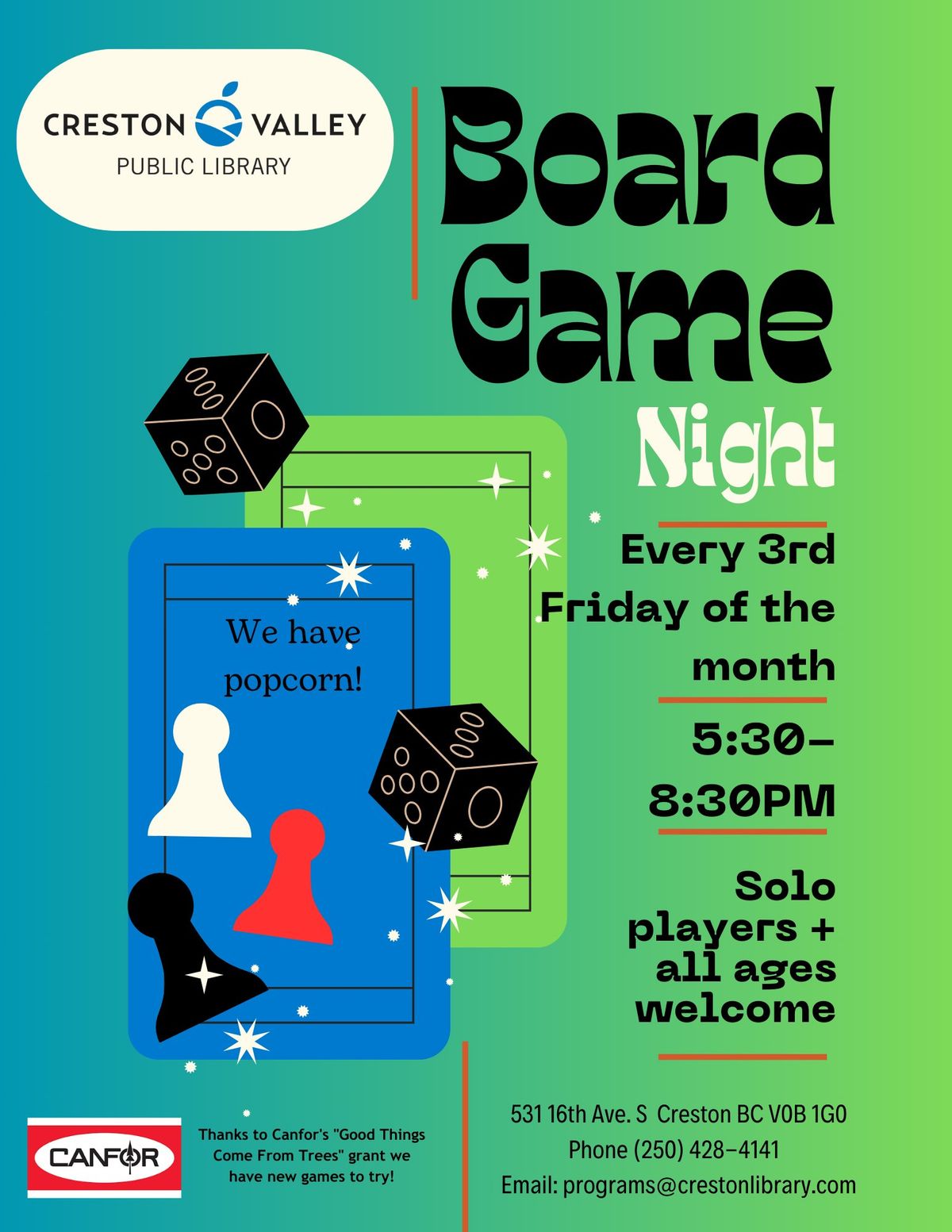 Board Game Night At the Library