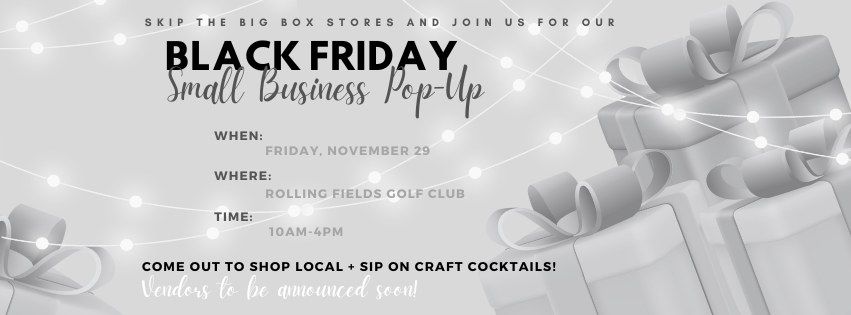 Black Friday Small Business Pop Up