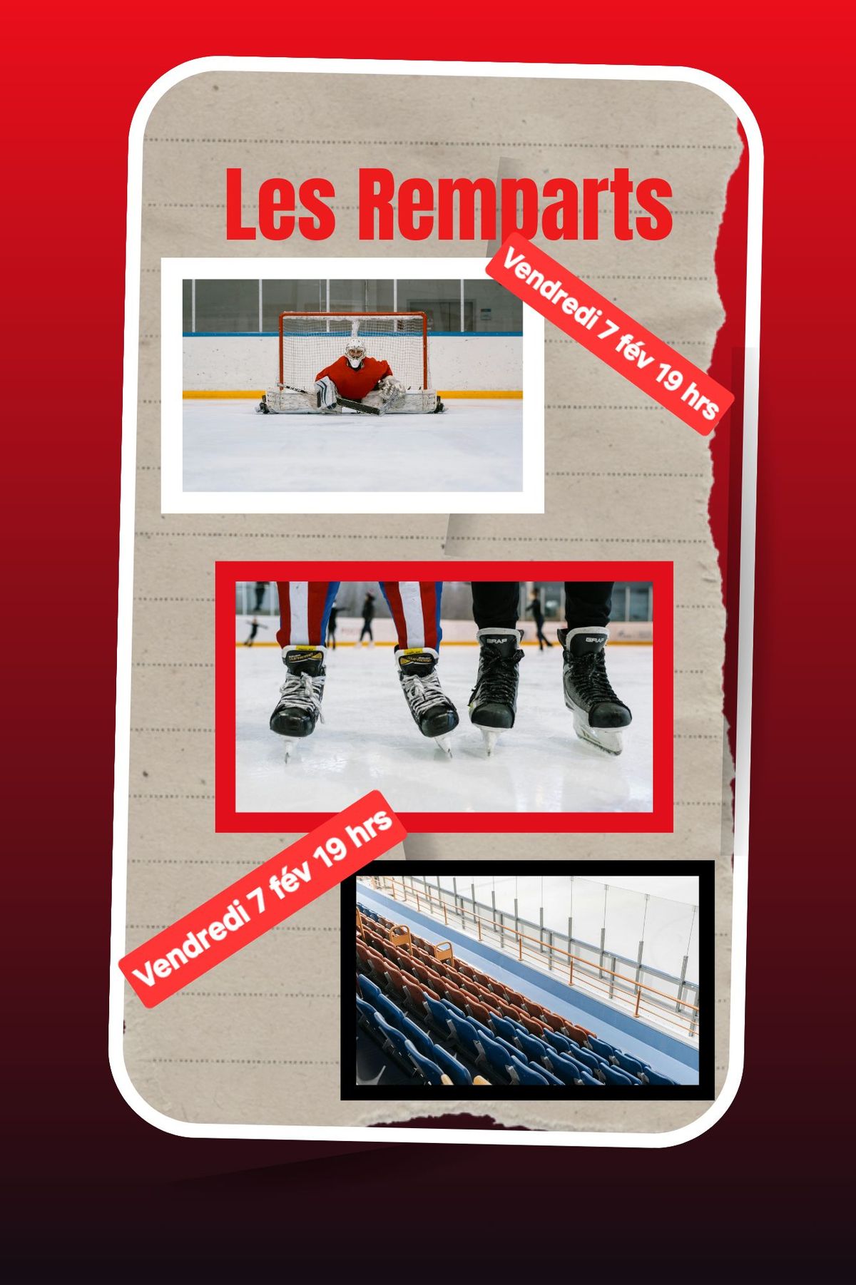 Match \ud83c\udfd2 Remparts vs Victoriaville 45 ans et +