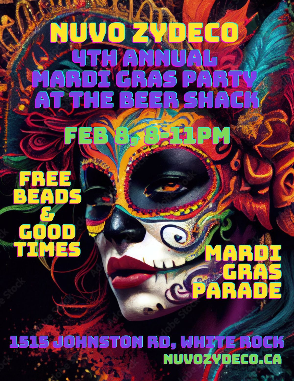 Nuvo Zydeco 4th Annual Mardi Gras Party at the Beer Shack