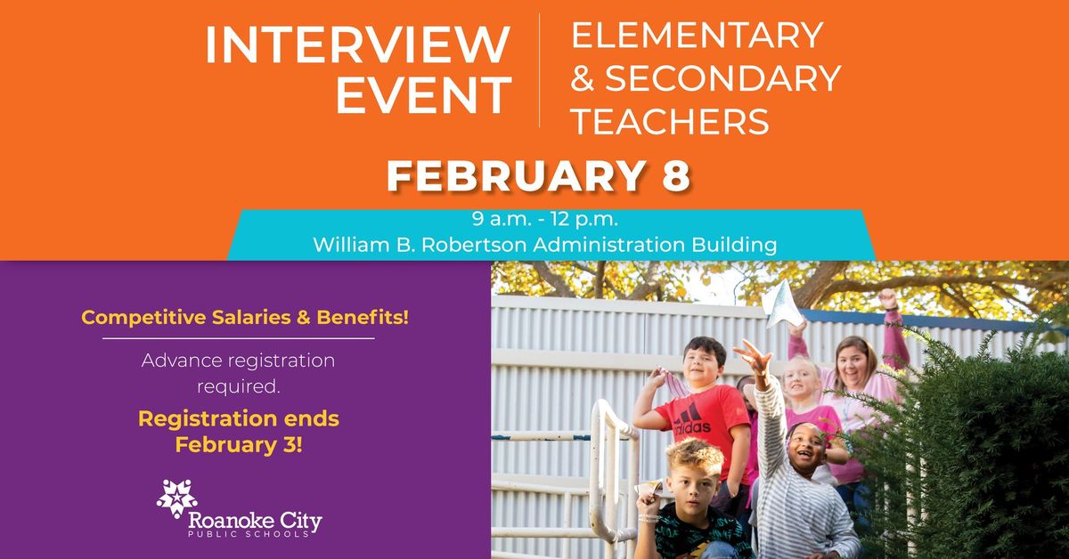 Interview Event: Elementary & Secondary Teachers