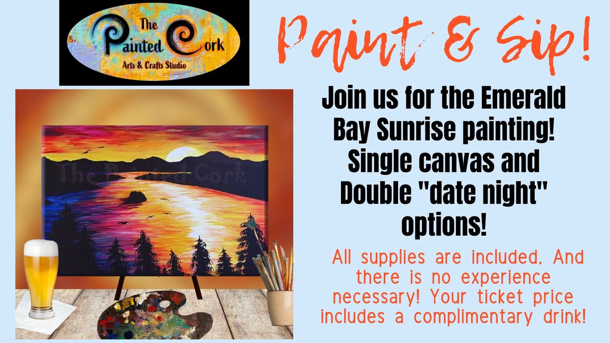 Paint & Sip ~ Emerald Bay Sunrise 