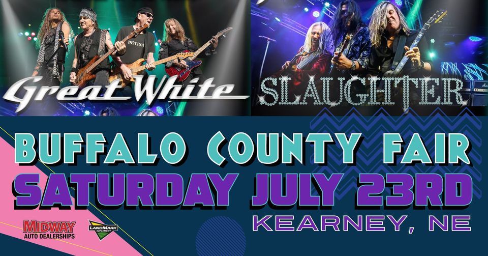 Great White + Slaughter, Buffalo County Fairgrounds, Kearney, 23 July 2022