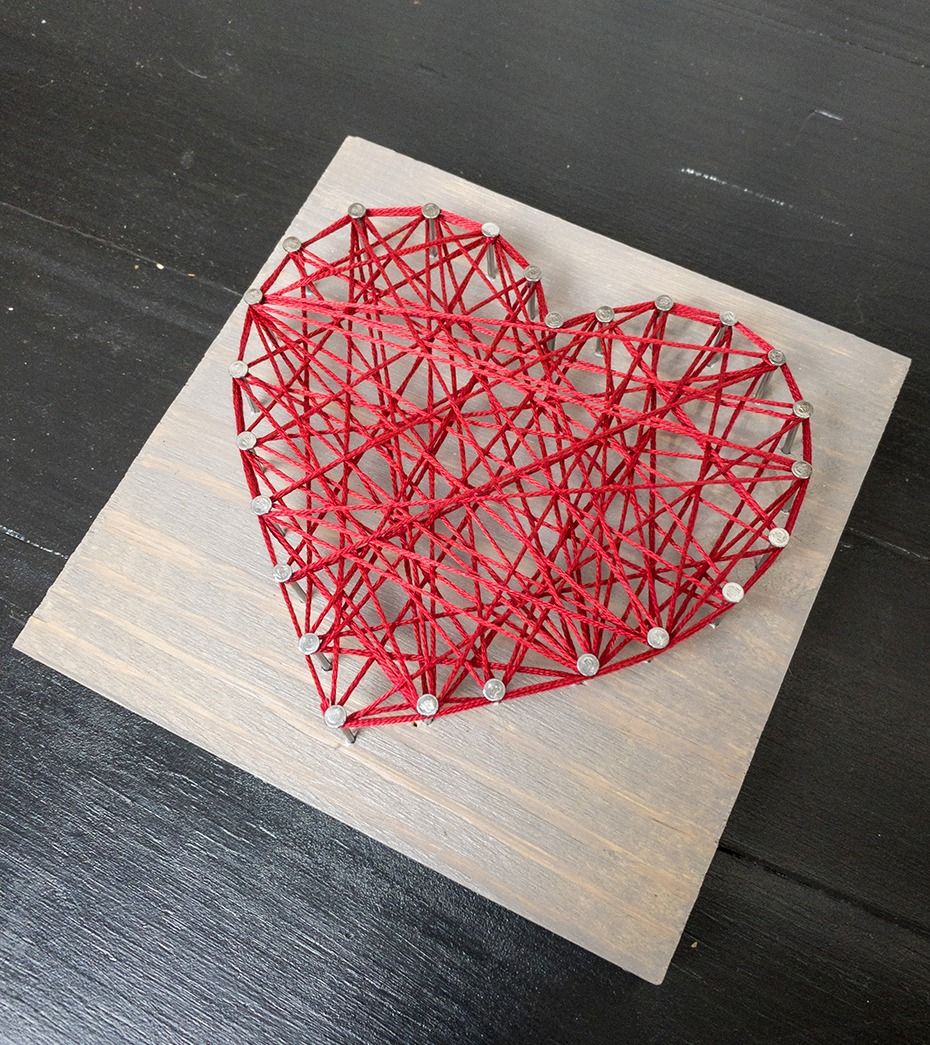 Craft Night String Art Hearts