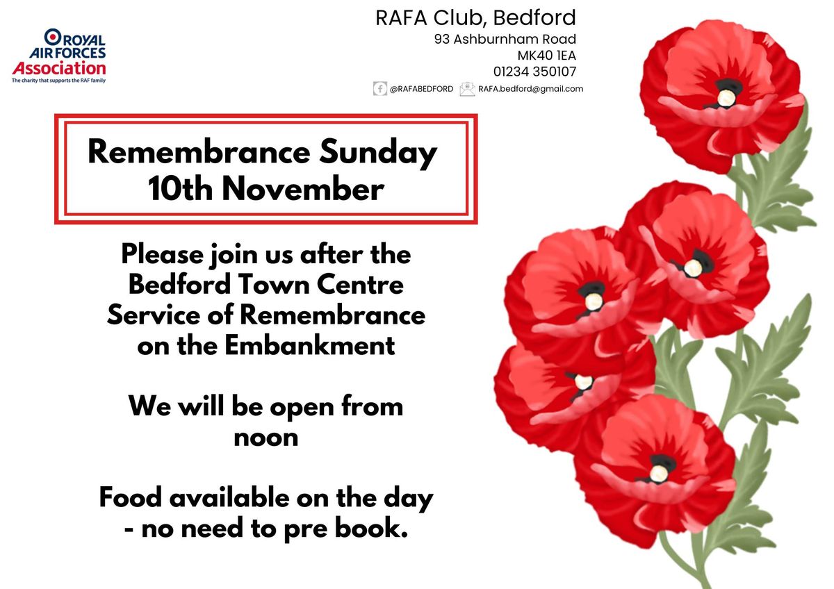 Rememberance Sunday afternoon