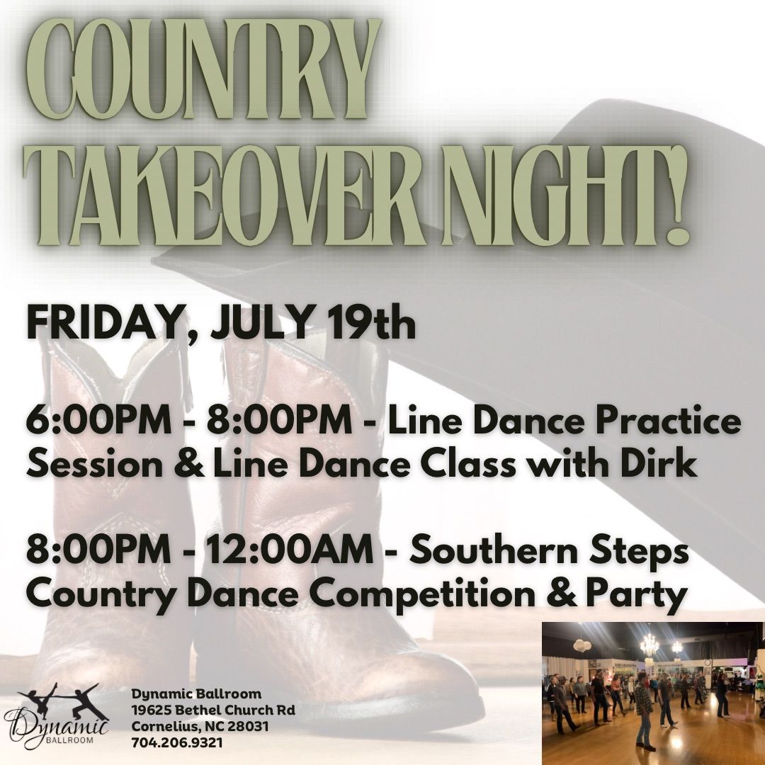 Country Takeover Night! Line Dance Class and Party Practice Session