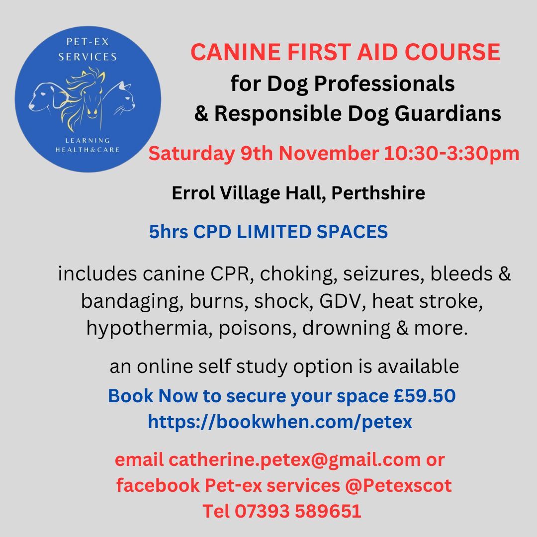 09.11.24 ERROL Canine First Aid Course