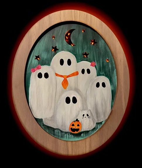 Ghosty Family Light up painting