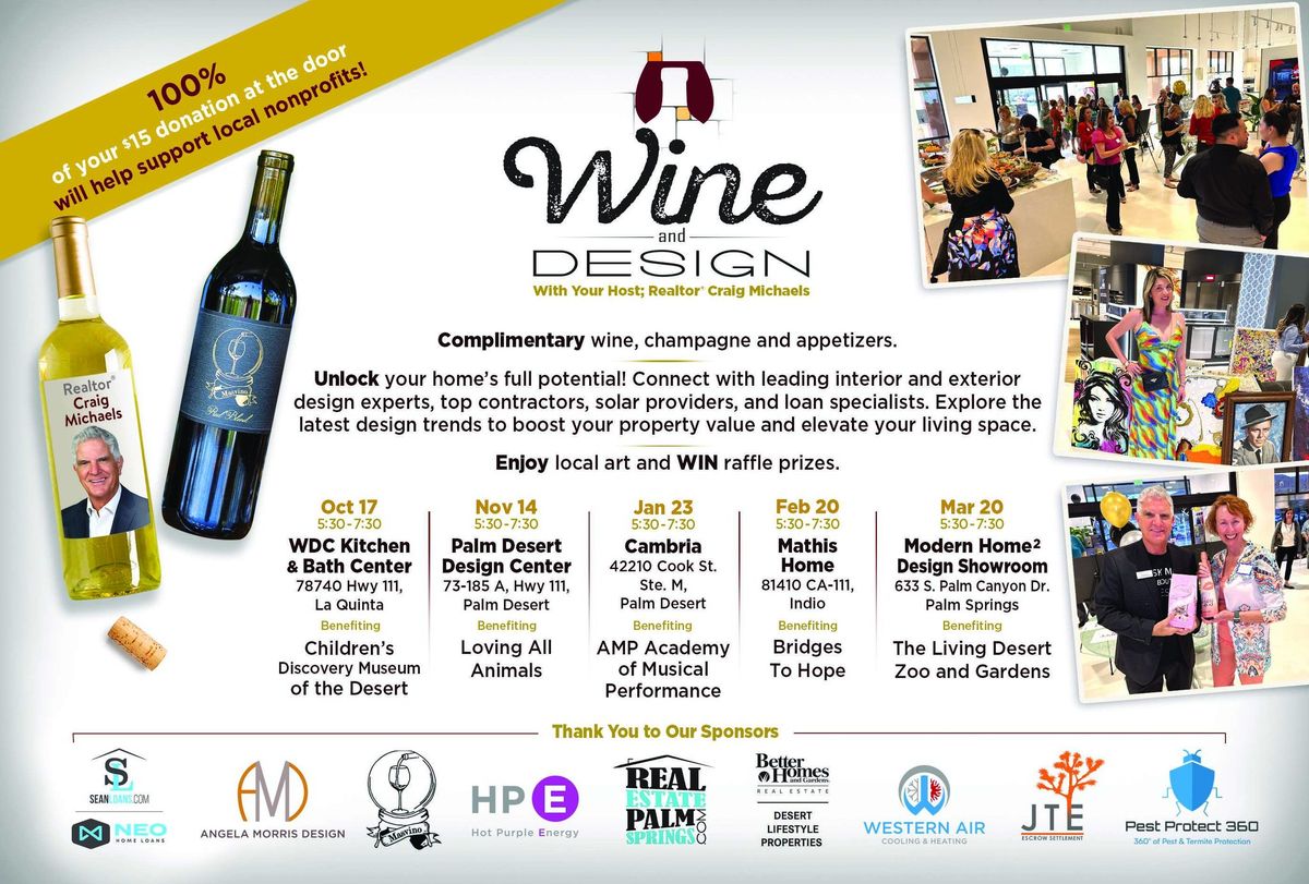 Wine & Design Benefiting The Living Desert Zoo and Gardens