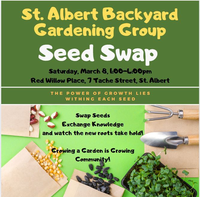 Annual Seed Swap Event - St. Albert Backyard Gardening Group 