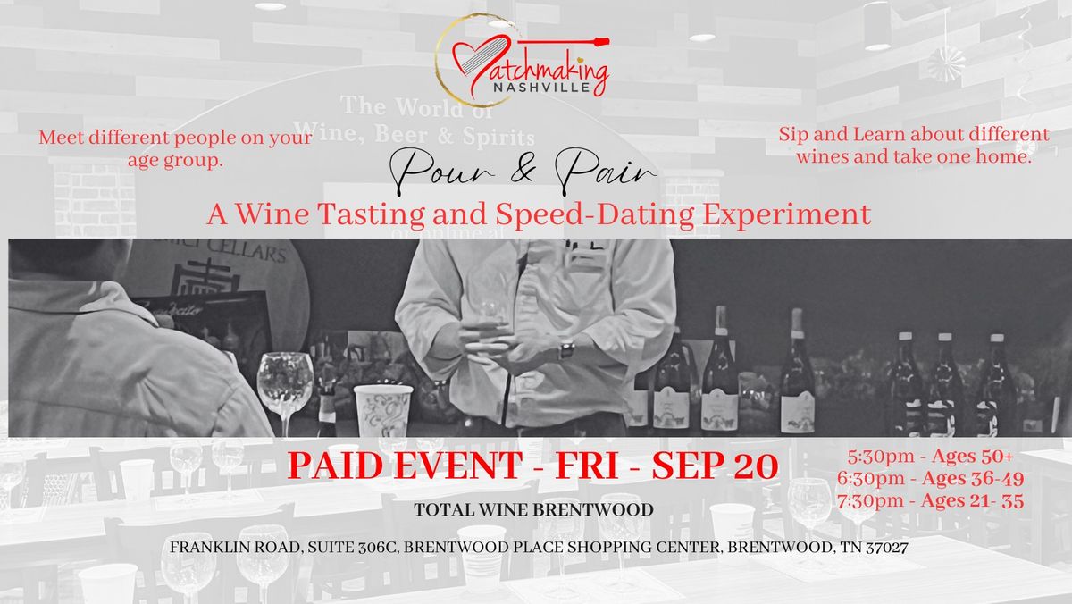 Pour & Pair: A Wine Tasting and Speed-Dating Experiment