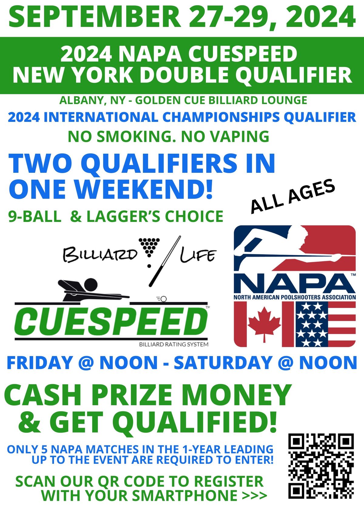 2024 NAPA Cuespeed New York Double Qualifer