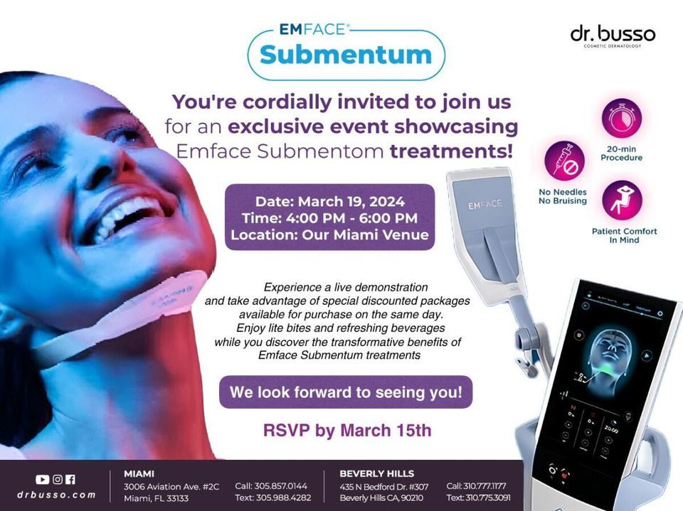 EMFACE Submentum Event, 3006 Aviation Ave, Suite 2C, Miami, FL 33133 ...