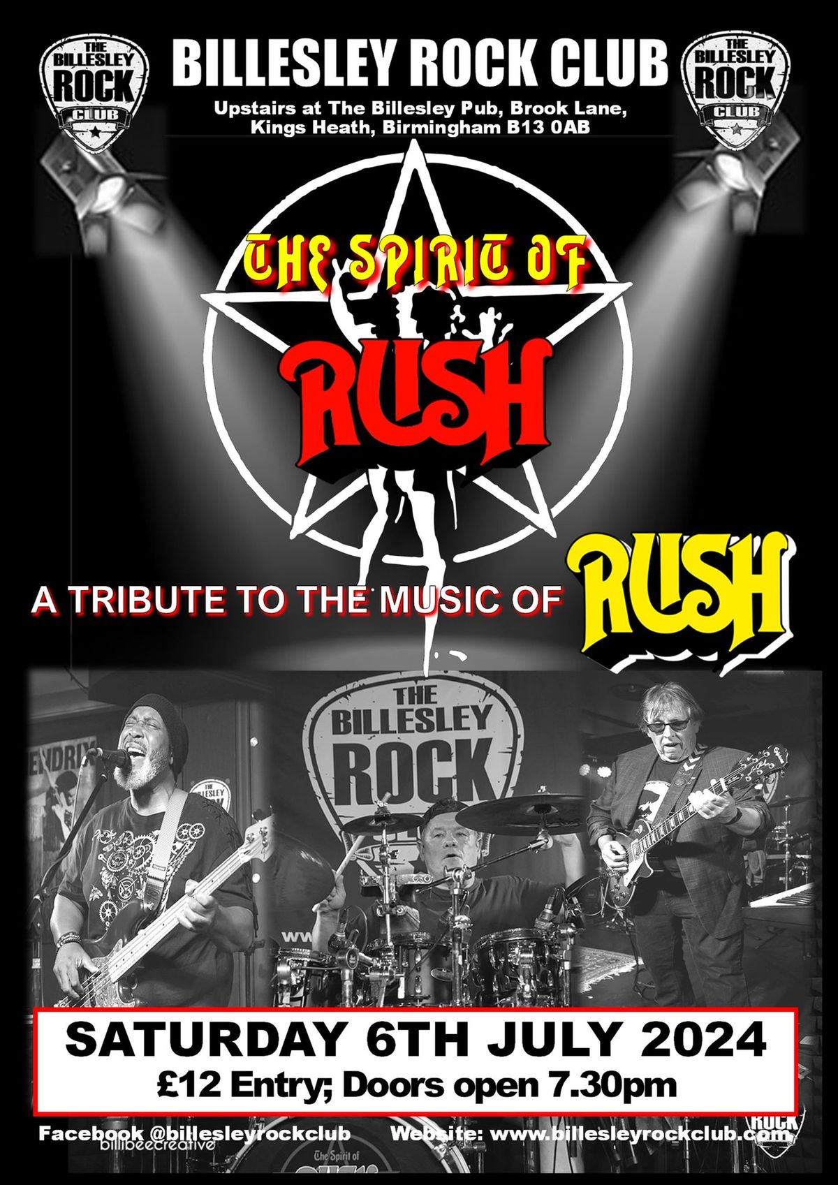 The Spirit of Rush - a tribute to the music of Rush - \u00a312 OTD