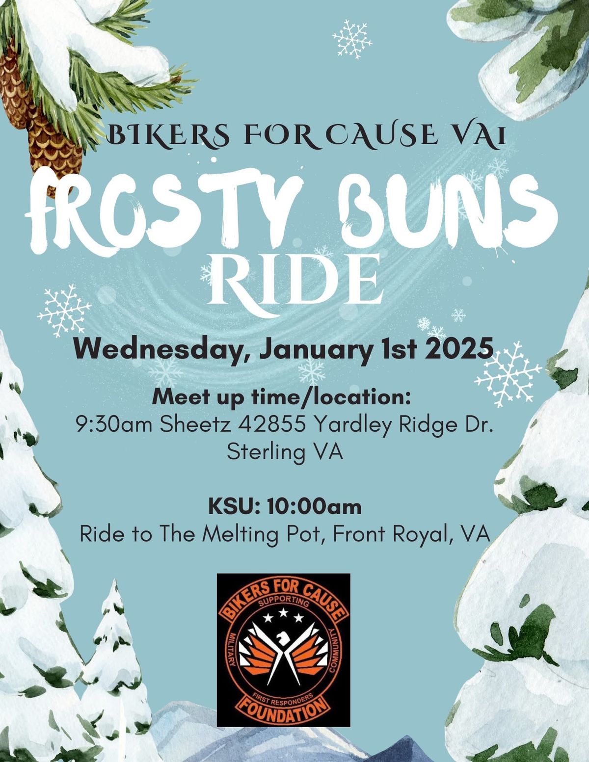 New Years Day Frosty Buns Ride 