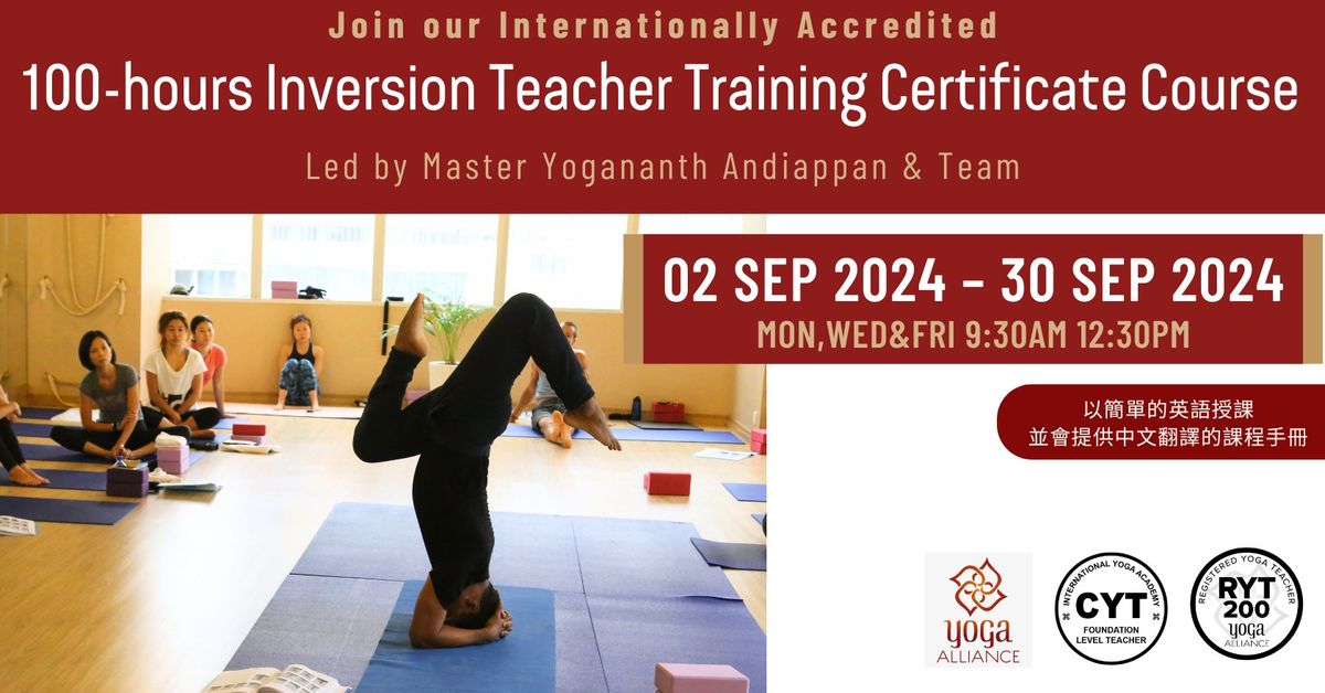 100-hours Inversion Teacher Training Certificate Course (02nd September 2024 ~ 30th September 2024)