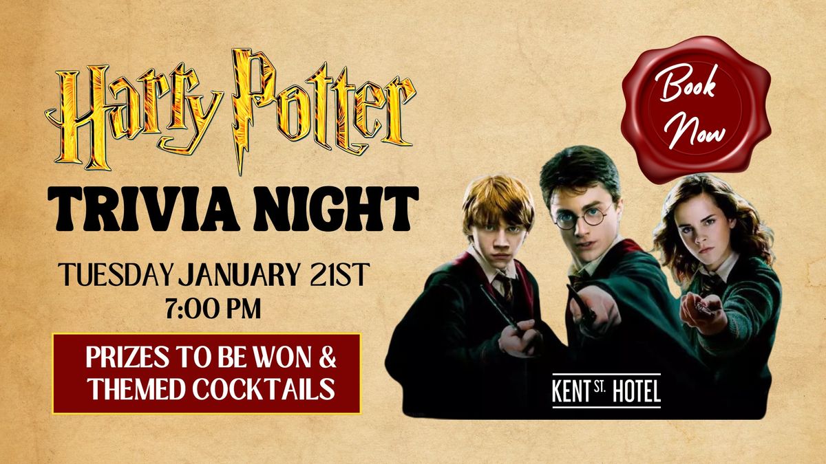 Harry Potter Trivia at Kent St Hotel