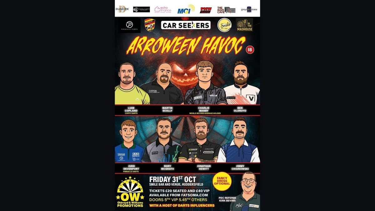 \ud83c\udfaf OW PROMOTIONS PRESENTS: ARROWEEN HAVOC - DARTS EVENT \ud83c\udfaf