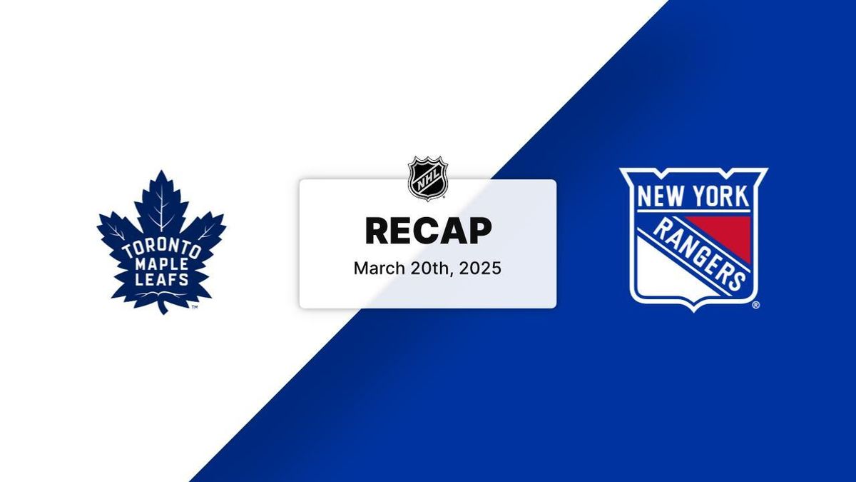 Toronto Maple Leafs vs. New York Rangers