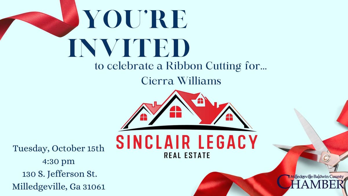 Ribbon Cutting Sinclair Legacy Real Estate - Cierra Williams