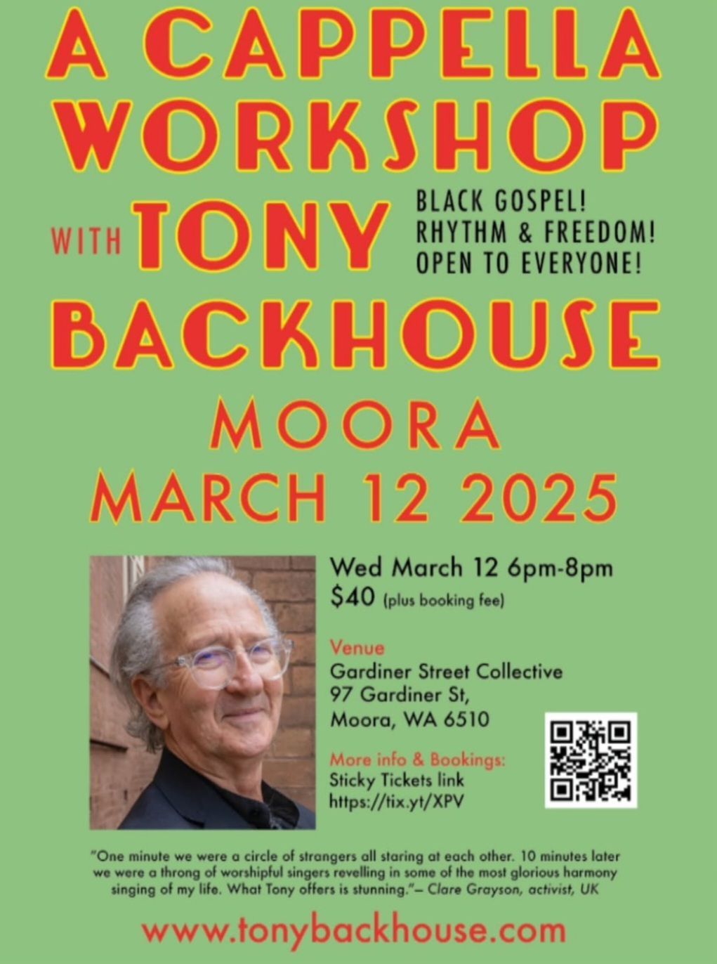 Workshop with Tony Backhouse 