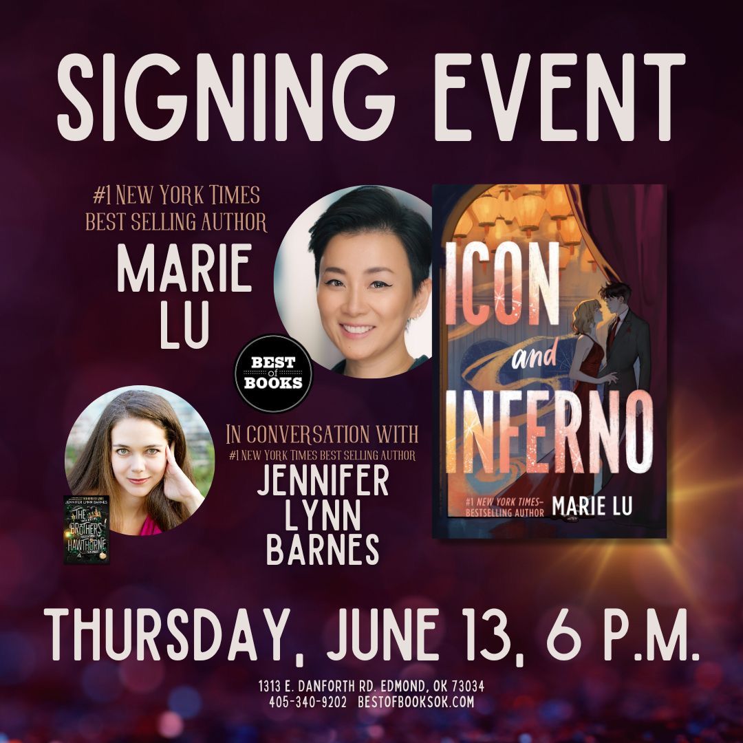 \u201cIcon and Inferno\u201d Signing Event with Marie Lu in conversation with Jennifer Lynn Barnes