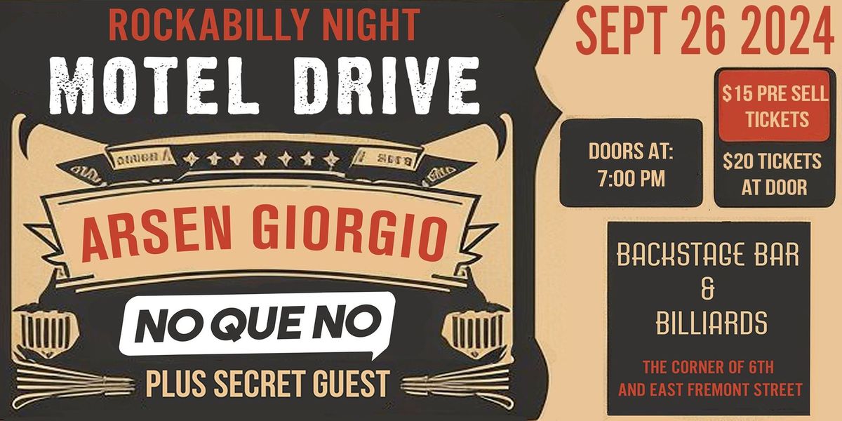 Rockabilly Night Featuring Motel Drive & Arsen Giorgio