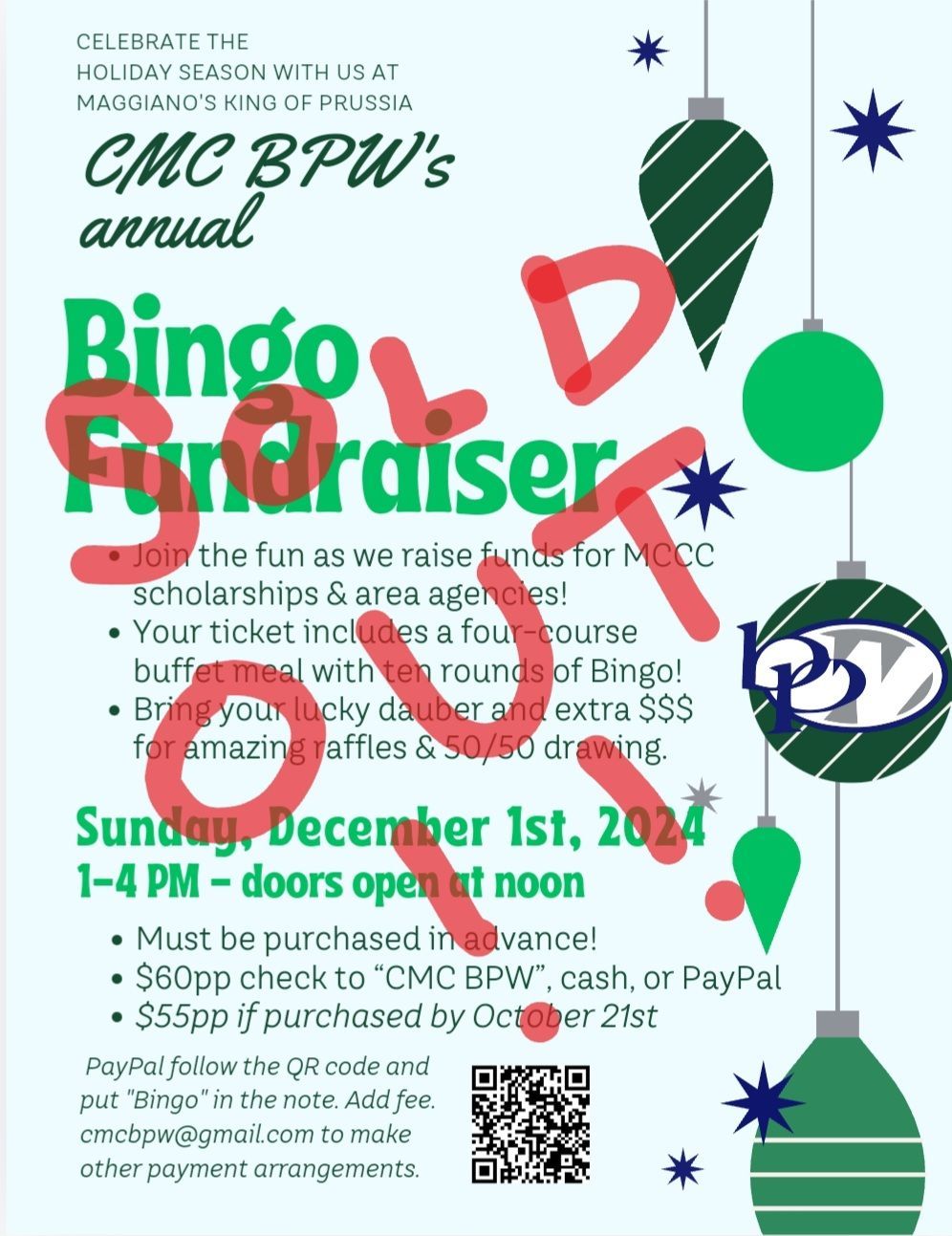 Annual Bingo Fundraiser 