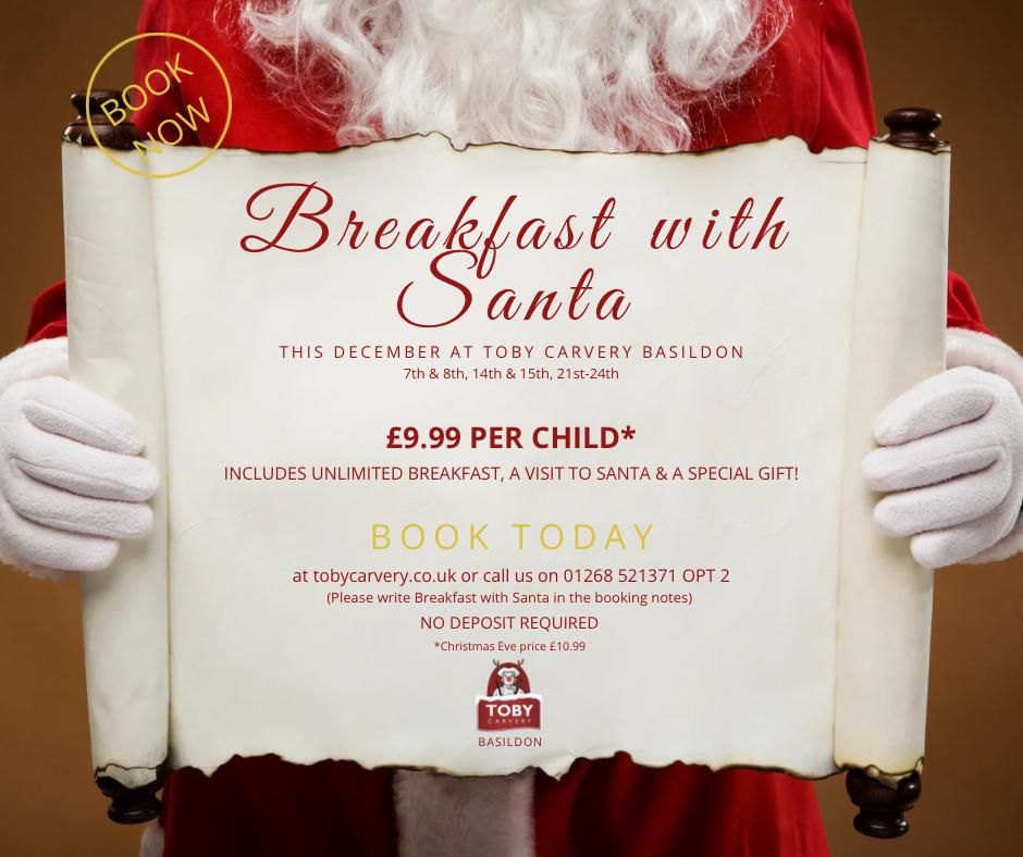 Breakfast with Santa at Toby Carvery Basildon