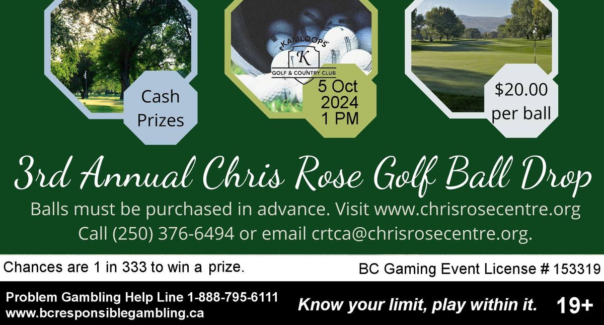 3rd Annual Chris Rose Golf Ball Drop