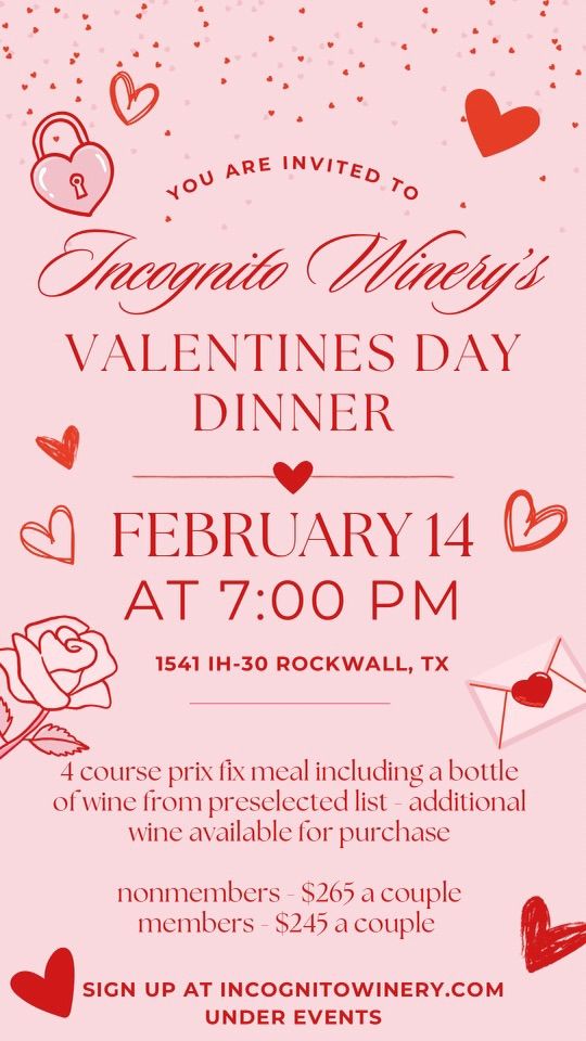 Valentine's Day at Incognito Winery