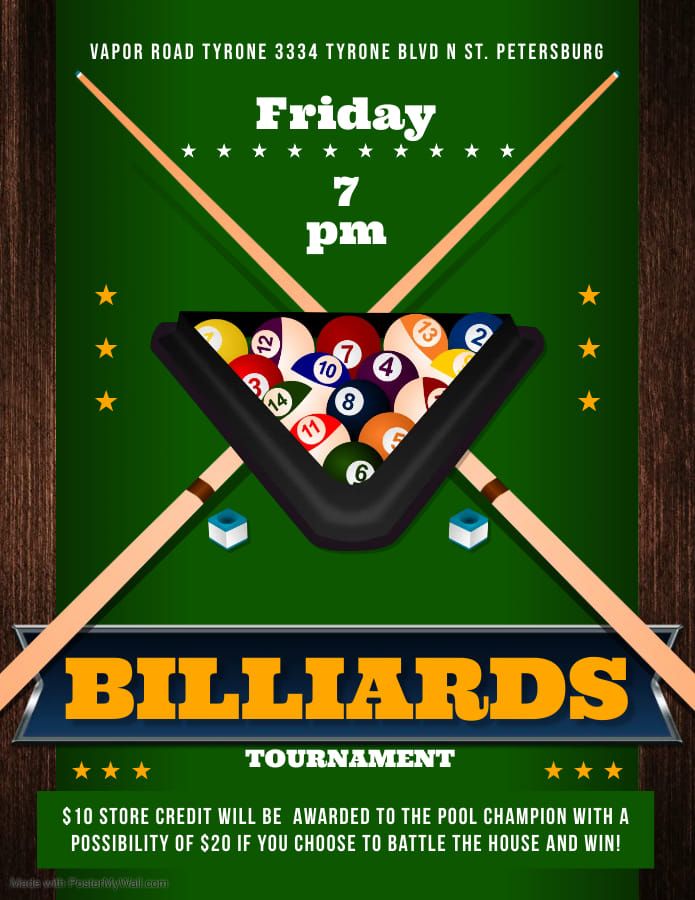 Weekly Pool Tournament 