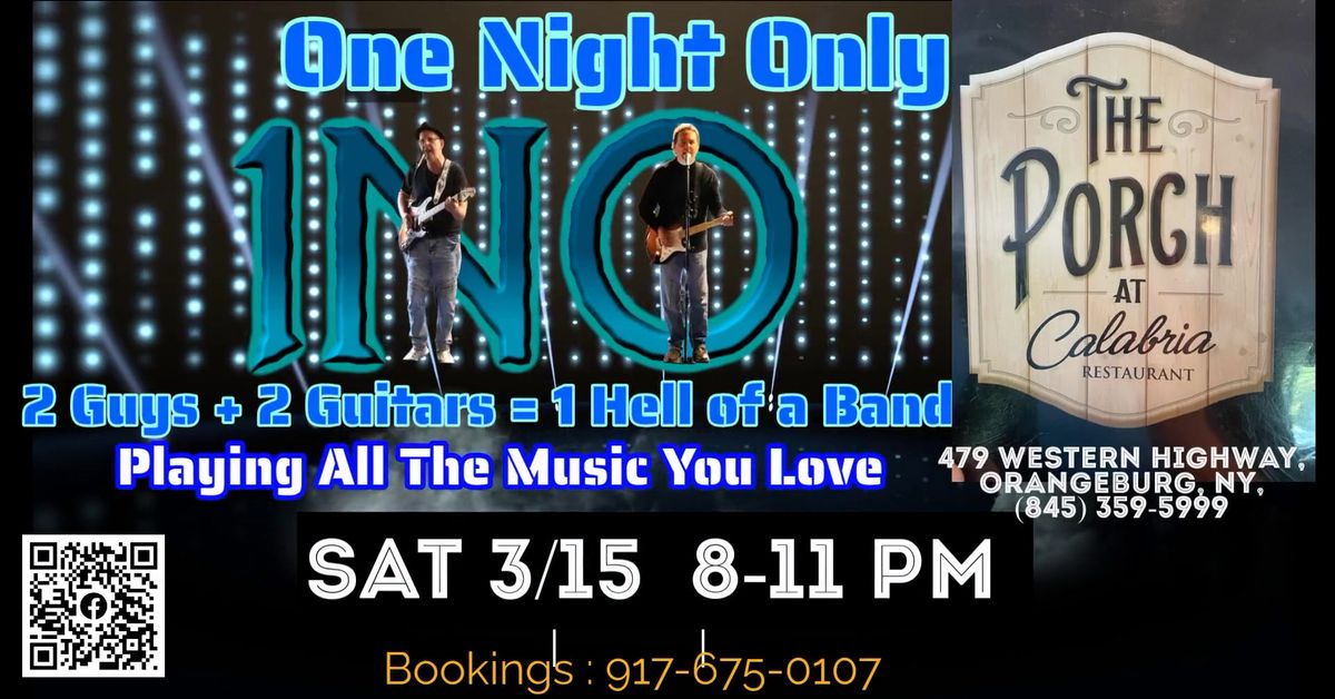 One Night Only back at The Porch at Calabria!