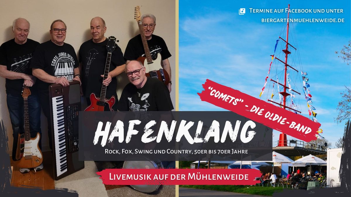 Hafenklang - live Musik im Biergarten M\u00fchlenweide in Duisburg Ruhrort 