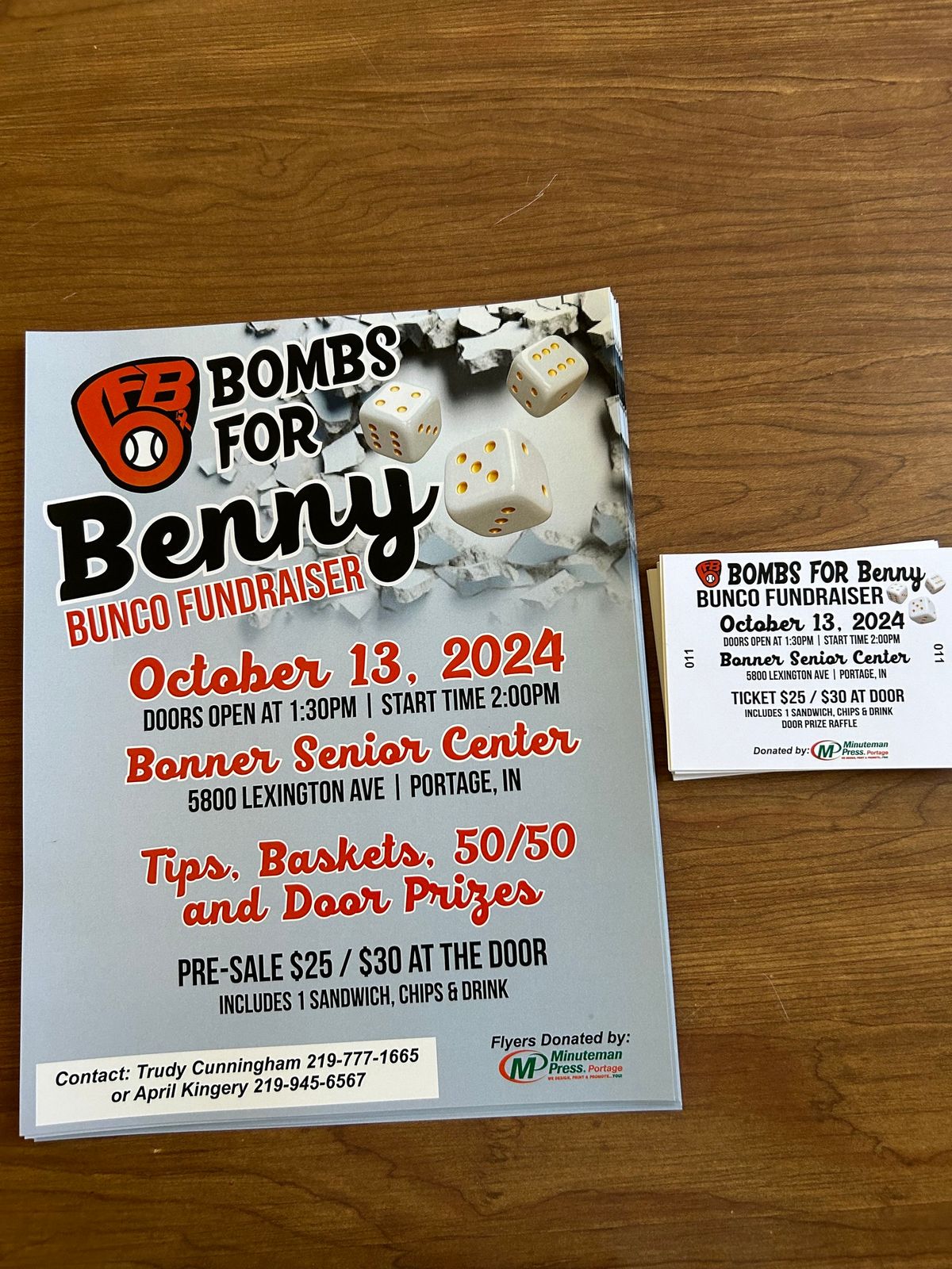 Bombs for Benny Bunco Benefit