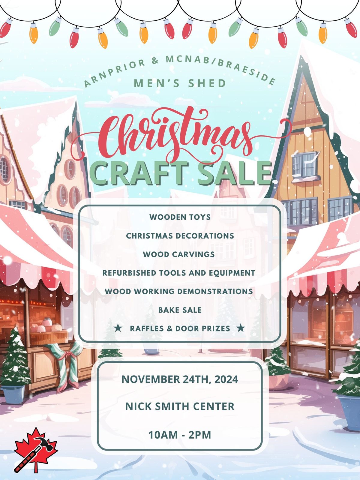 Arnprior & McNab\/Braeside Men\u2019s Shed Christmas Craft Sale