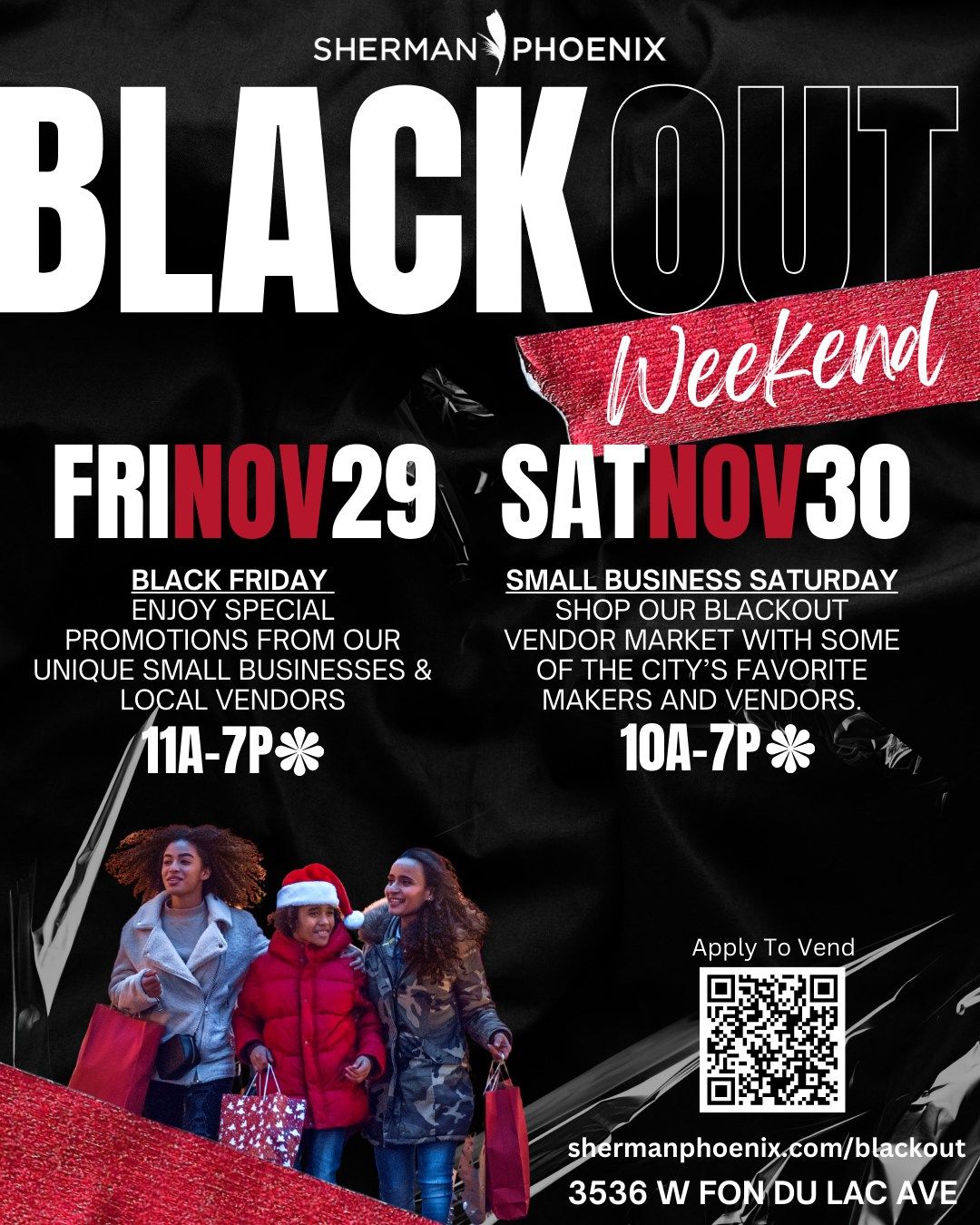 Blackout Vendor Market Weekend - #shoplocal #shopsmall