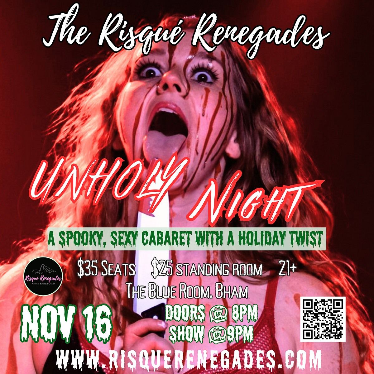 The Blue Room Presents | The Risque Renegades - UNHOLY NIGHT