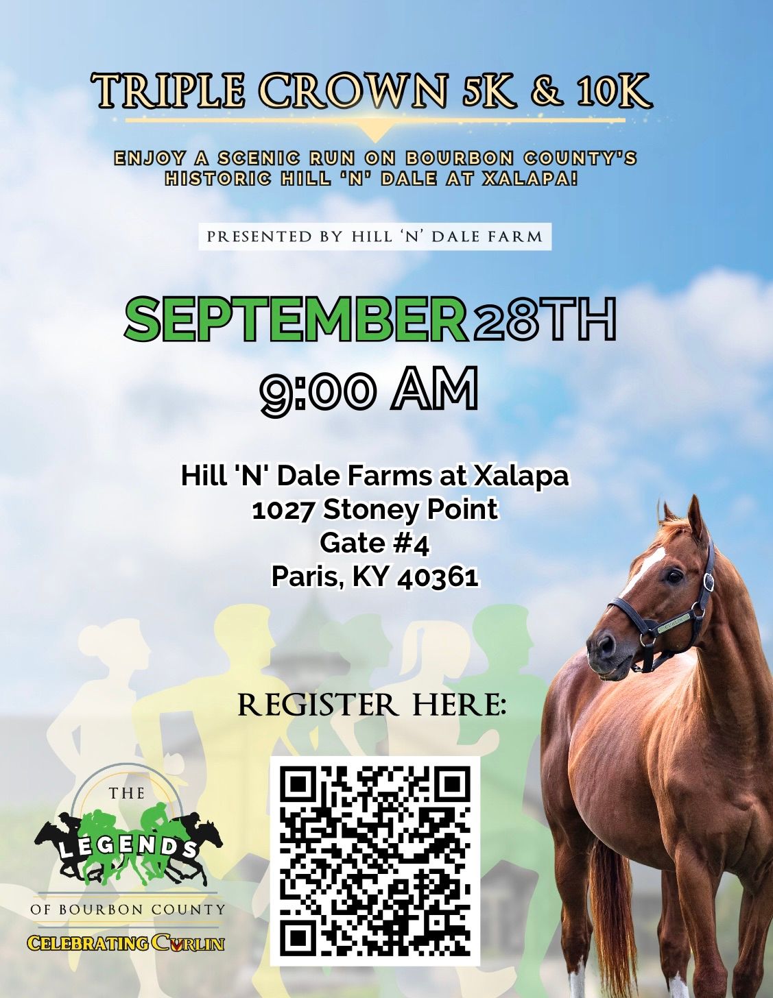 5k & 10k on Hill \u2018n\u2019 Dale Farm at Xalapa celebrating Curlin