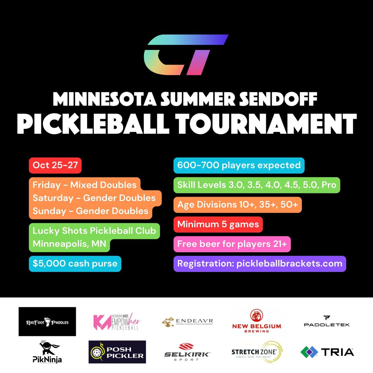 2024 CT Pickleball Minnesota Summer Sendoff Pickleball Tournament