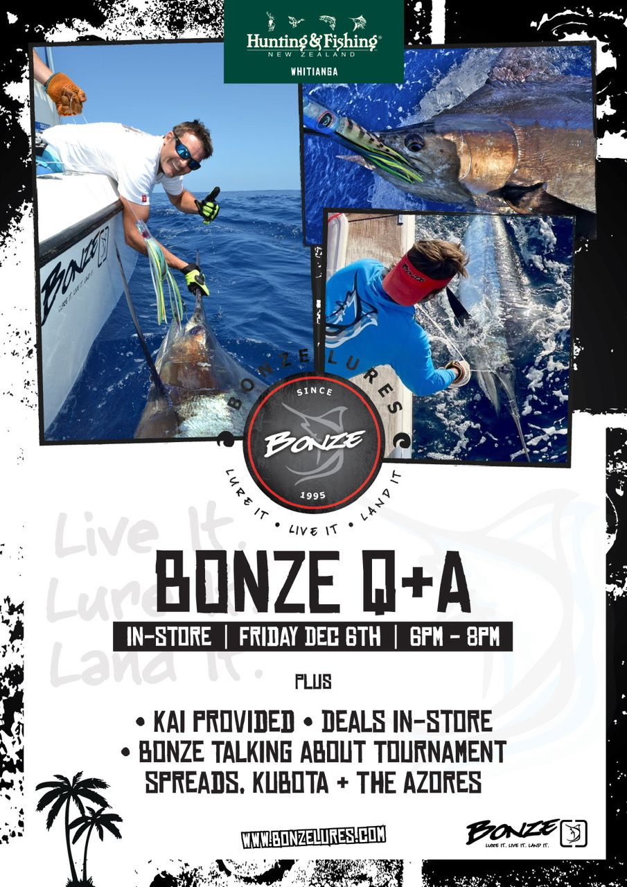 Bonze Lures with Hunting & Fishing Whitianga 