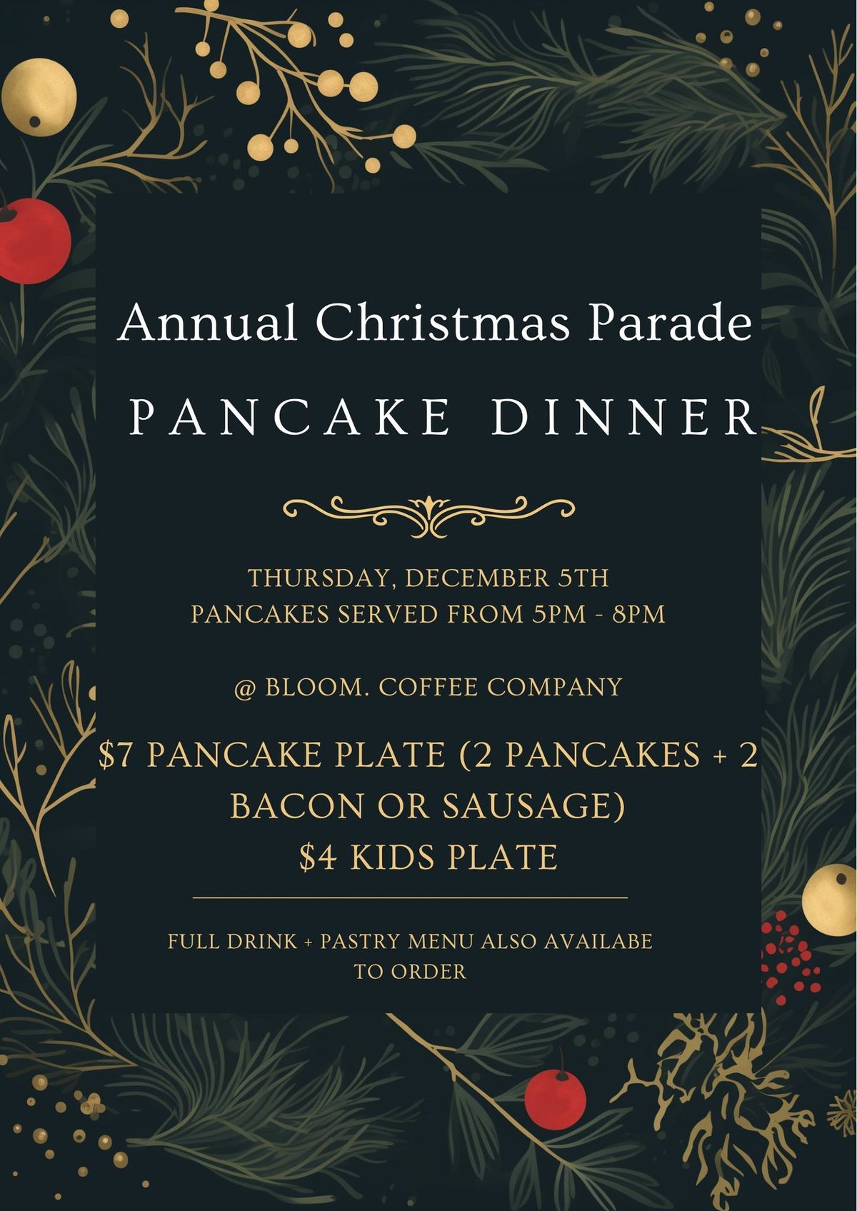 Christmas Parade Pancake Dinner