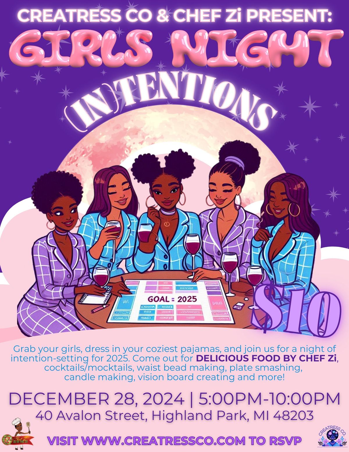 Girls Night: (IN)tentions | Hosted by Creatress Co & Chef Zi