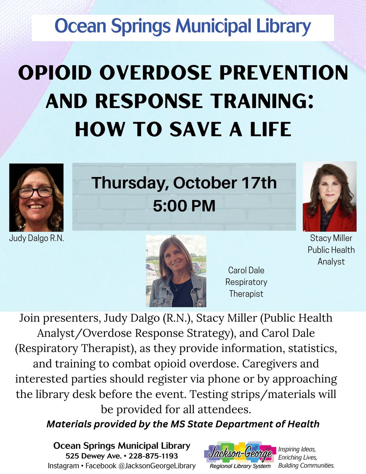  Learn How to Save a Life: Opioid Overdose Prevention and Response Training