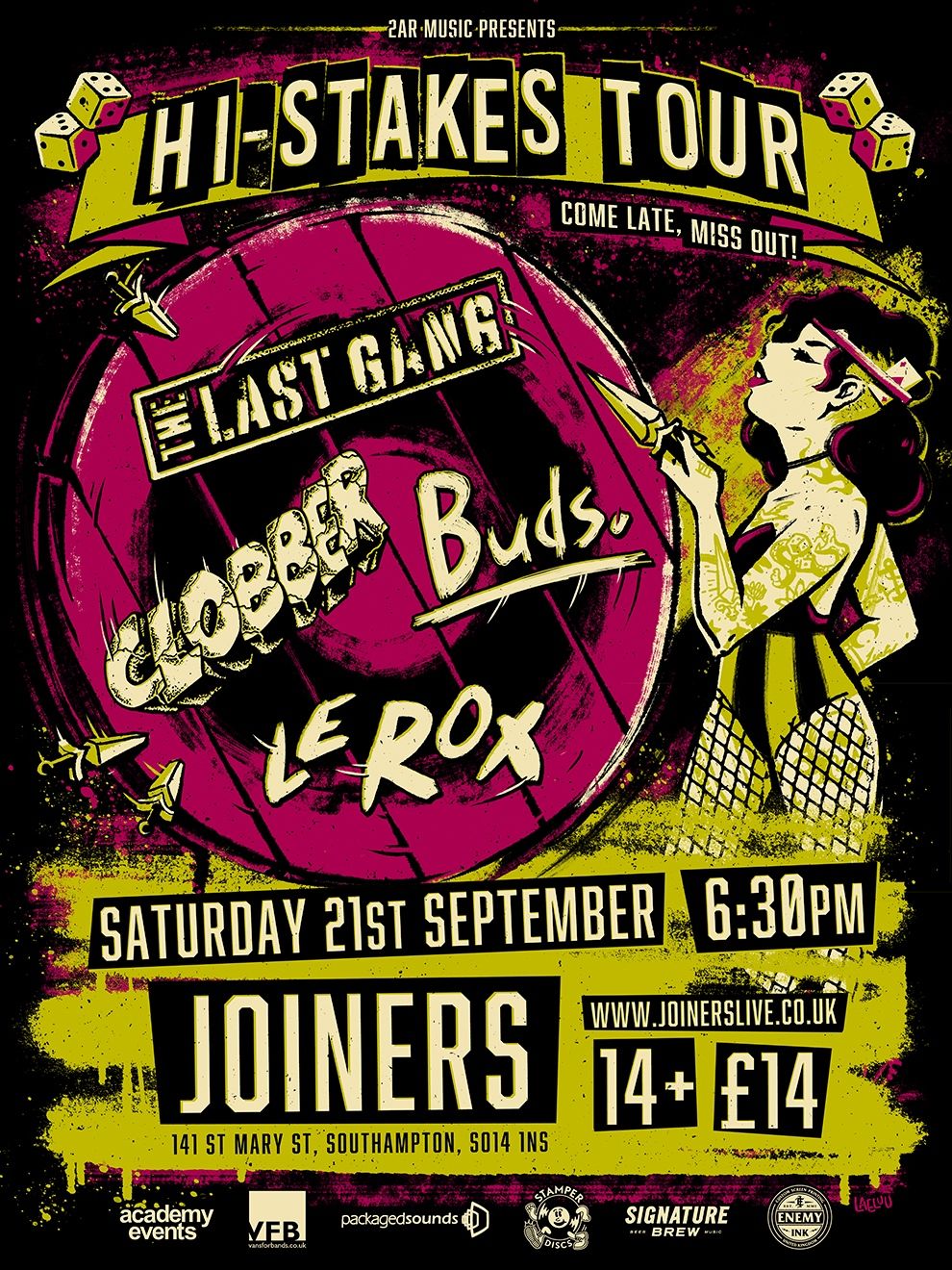 Hi - Stakes Tour Feat : The Last Gang, Clobber & more! at The Joiners, Southampton