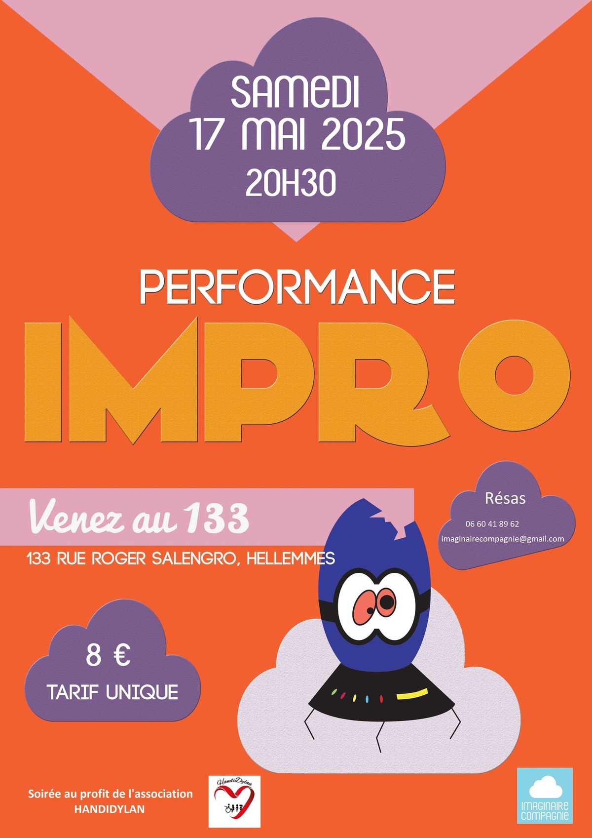 Performance d'Impro par "Imaginaire Compagnie" au profit de l'association "Handidylan"