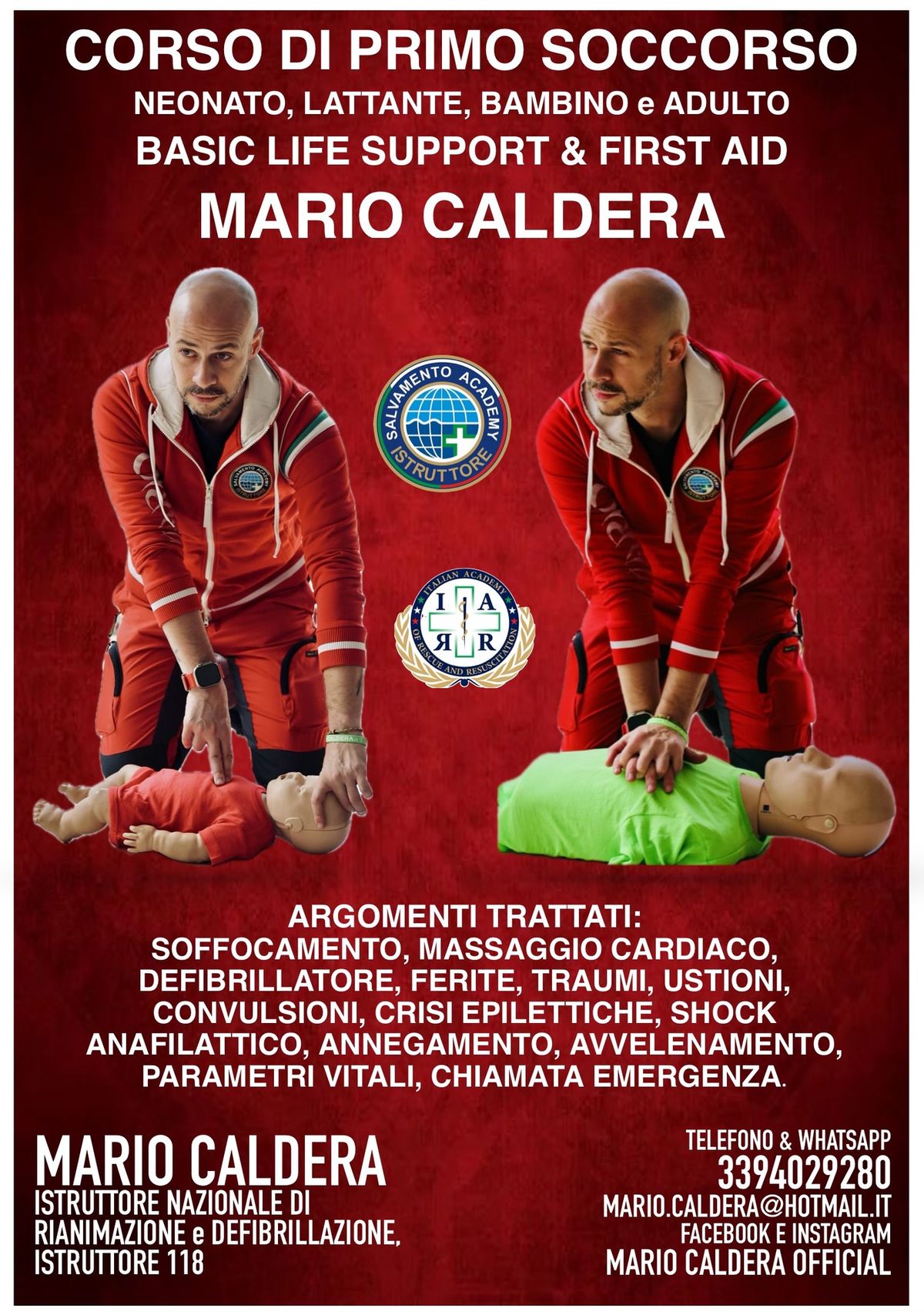 Primo Soccorso Pediatrico e Adulto, Corso Completo con Mario Caldera